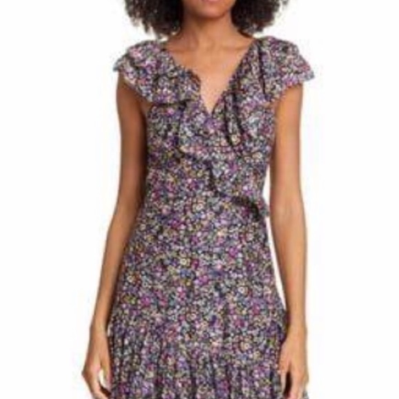 Apiece apart floral midi wrap dress - Picture 6 of 9